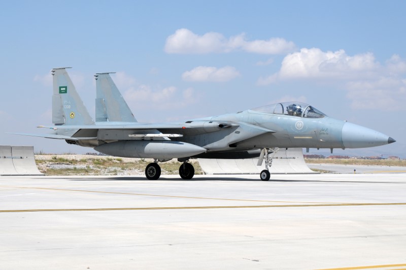 Photo 38.jpg - The inscription "God Bless You" in Arabic and English can be found on the fuselage before the cockpit of the Saudi F-15